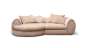 Preview: yoko-home Sofa COCOON - Rundelement links und Eckelement mit 4 Kissen