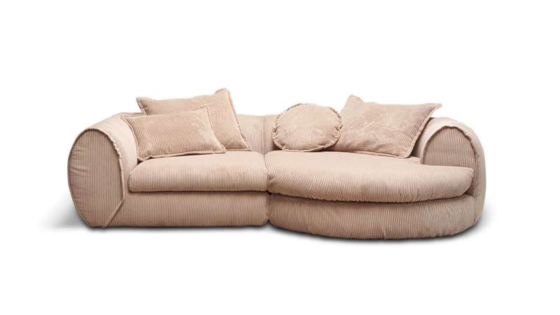 yoko-home Sofa COCOON - Eckelement und Rundelement rechts mit 4 Kissen