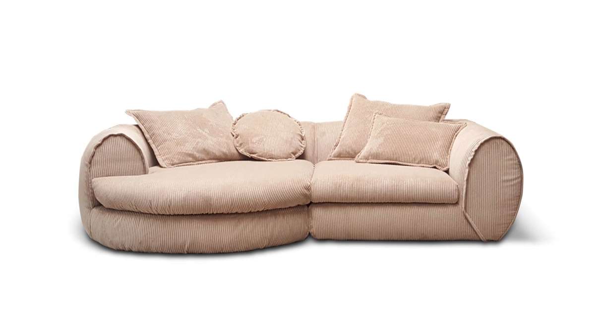 yoko-home Sofa COCOON - Rundelement links und Eckelement mit 4 Kissen